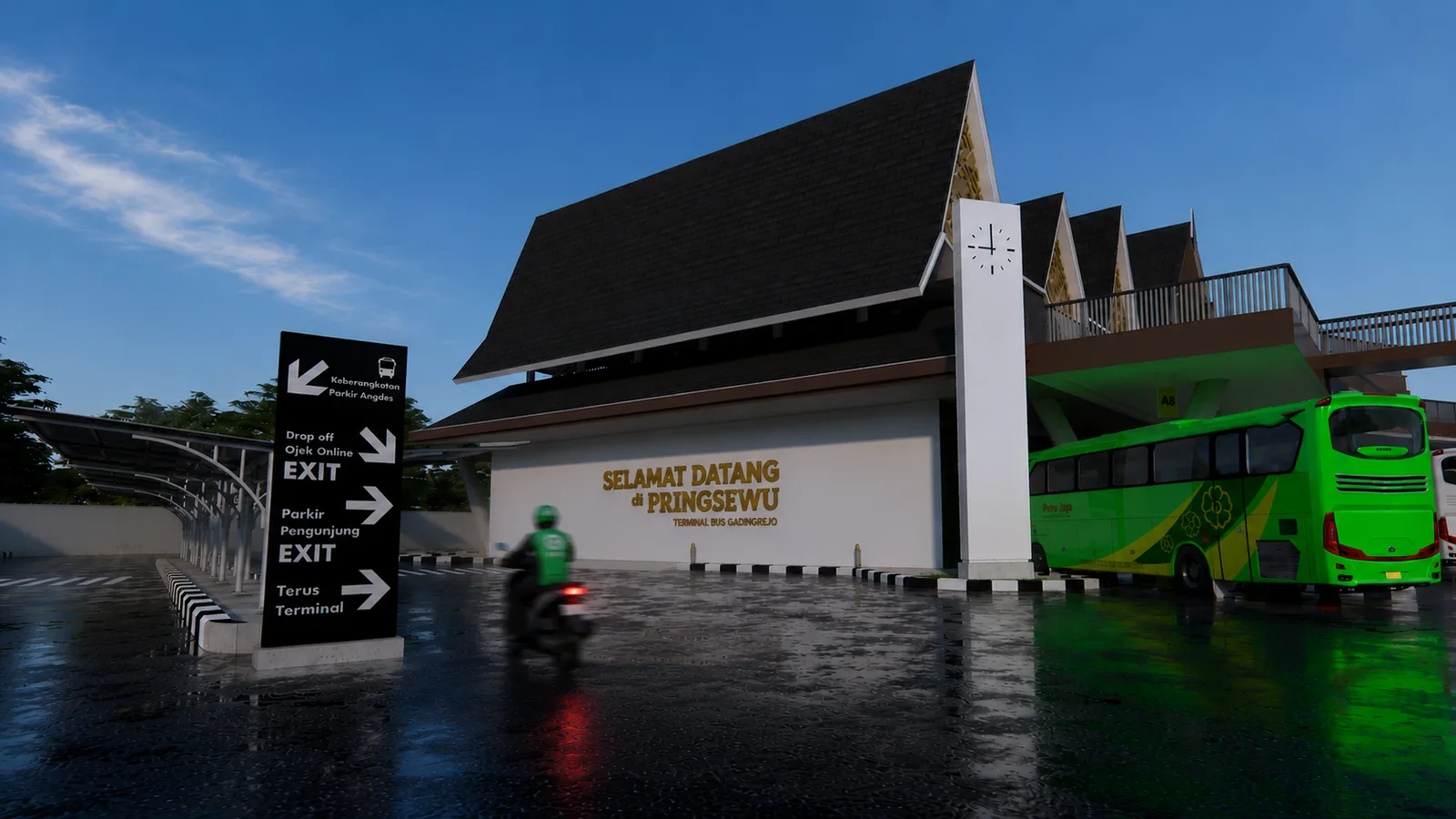 Redesign Terminal Bus Type B Gadingrejo dengan Pendekatan Responsive Environment